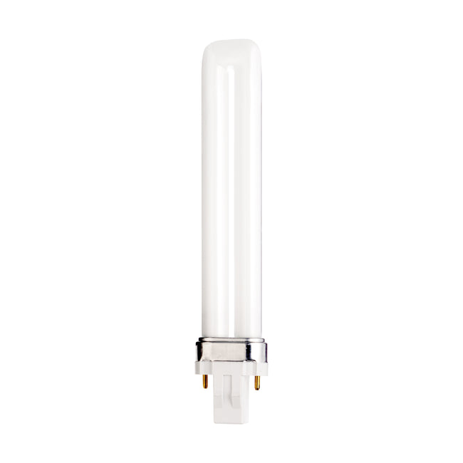 Satco 13W T4 CFL Bulb, GX23 Base, 3500K, 80+ CRI, White with White Glass, alternate view [Satco-S8311|CUSTOM|1]