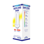 Satco 42W T4 CFL Bulb, GX24q-4 Base, 3500K, 80+ CRI, Dimmable, White with White Glass, alternate view [Satco-S8355|CUSTOM|4]
