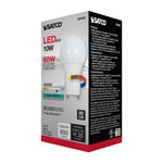 Satco 10W (60W Equivalent) A19 Standard LED Bulb, GU24 Base, 4000K, 90+ CRI, Dimmable, Damp Rated, Frost with Frost Glass, alternate view [Satco-S8482|CUSTOM|5]