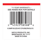 Satco 6.5W (50W Equivalent) MR16 Reflector LED Bulb, GU10 Base, 2700K, 90+ CRI, 40° Beam, Dimmable, Damp Rated, White with Array Glass, alternate view [Satco-S8588|CUSTOM|6]