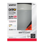 Satco 16.5W (85W Equivalent) BR40 Reflector LED Bulb, E26 Medium Base, 2700K, 80+ CRI, 103° Beam, Dimmable, Damp Rated, Frost with Frost Glass, alternate view [Satco-S9638|CUSTOM|1]