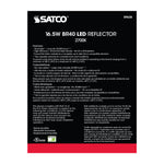Satco 16.5W (85W Equivalent) BR40 Reflector LED Bulb, E26 Medium Base, 2700K, 80+ CRI, 103° Beam, Dimmable, Damp Rated, Frost with Frost Glass, alternate view [Satco-S9638|CUSTOM|3]
