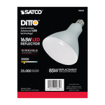 Satco 16.5W (85W Equivalent) BR40 Reflector LED Bulb, E26 Medium Base, 3000K, 80+ CRI, 103° Beam, Dimmable, Damp Rated, Frost with Frost Glass, alternate view [Satco-S9639|CUSTOM|2]