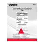 Satco 16.5W (85W Equivalent) BR40 Reflector LED Bulb, E26 Medium Base, 3000K, 80+ CRI, 103° Beam, Dimmable, Damp Rated, Frost with Frost Glass, alternate view [Satco-S9639|CUSTOM|4]