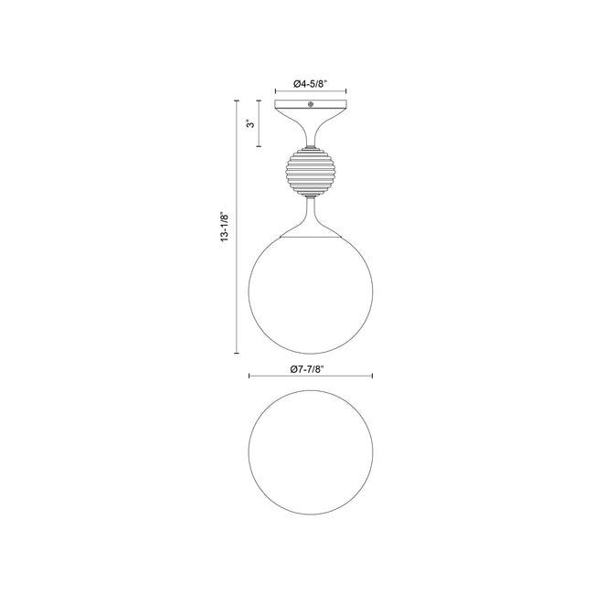 Celia 8" Semi-Flush Mount - dimension drawing 2 [Alora-SF415308BGOP|CUSTOM|2]
