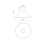 Mauer 12" Semi-Flush Mount - dimension drawing [Alora-SF521012BGCL|CUSTOM|1]
