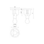 Claire Semi-Flush Mount - dimension drawing 2 [Alora-SF607001AG|CUSTOM|2]