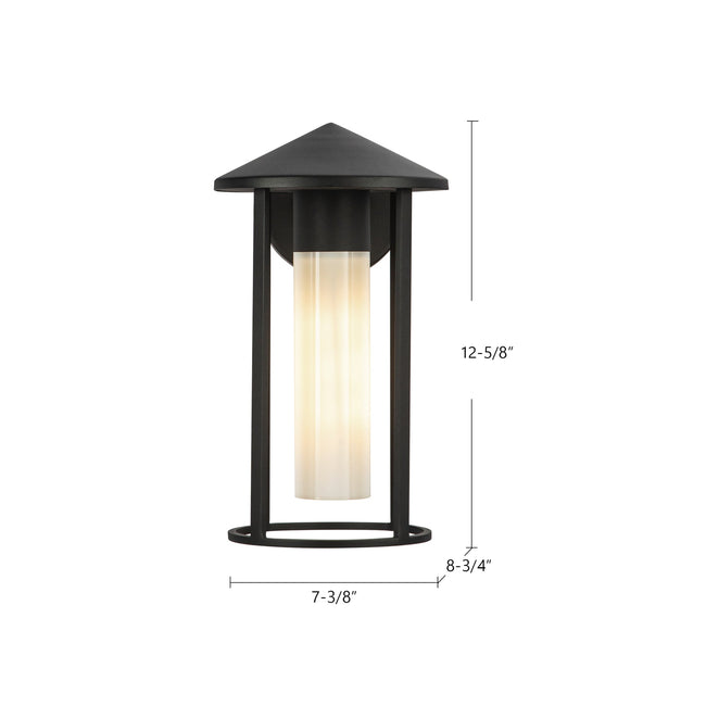 Tenko Outdoor Wall Light - dimension drawing 1 [Alora-EW526312BKGO|CUSTOM|1]
