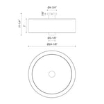 Theo 24" 3-Light Flush Mount - dimension drawing 2 [Alora-FM547924AGWL|CUSTOM|2]