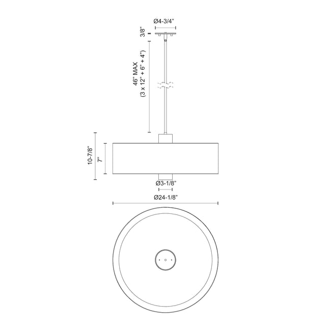 Theo 24" 3-Light Pendant - dimension drawing 2 [Alora-PD547924AGWL|CUSTOM|2]