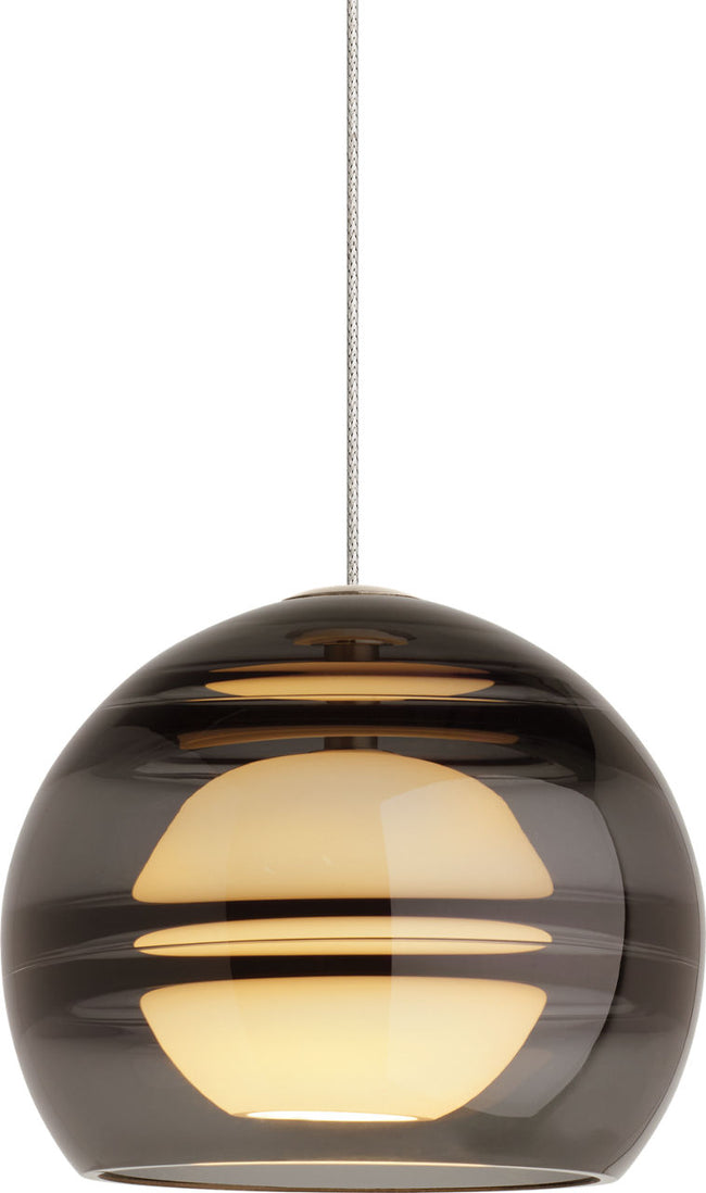 Sedona Pendant by Visual Comfort Modern - Satin Nickel / Smoke, Bulb(s) Included, MonoRail (Rail Adapter Included) [Visual Comfort Modern-700MOSDNKS-LEDS930|MAIN]