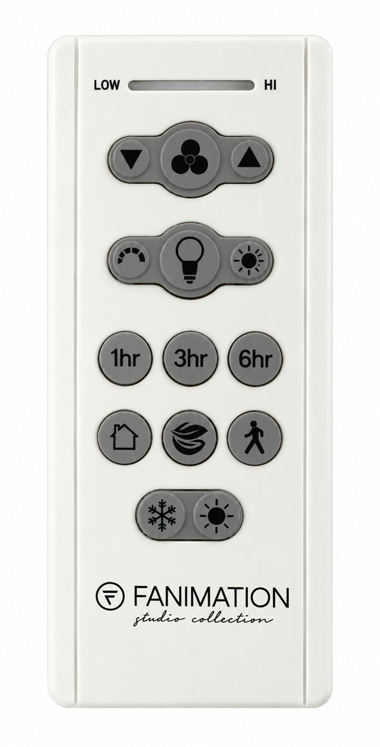 Fanimation TR205DS handheld ceiling fan remote control, front view [Fanimation-TR205DS|CUSTOM|1]