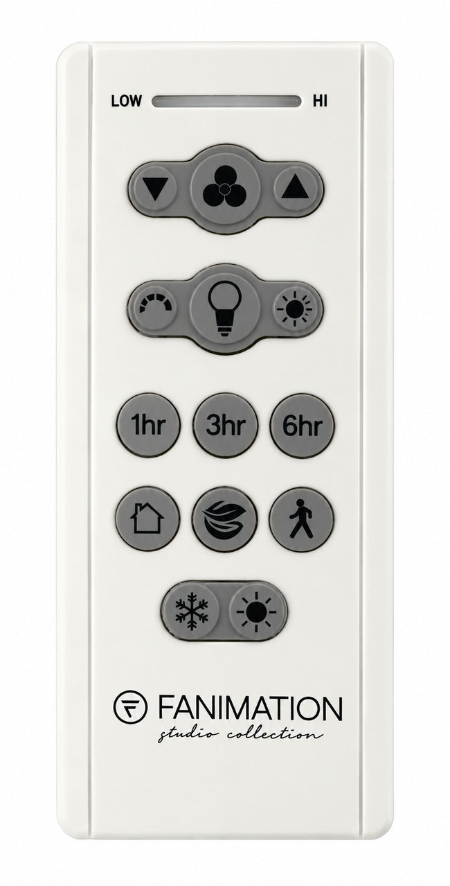 Fanimation TR205DS handheld ceiling fan remote control, front view [Fanimation-TR205DS|CUSTOM|1]