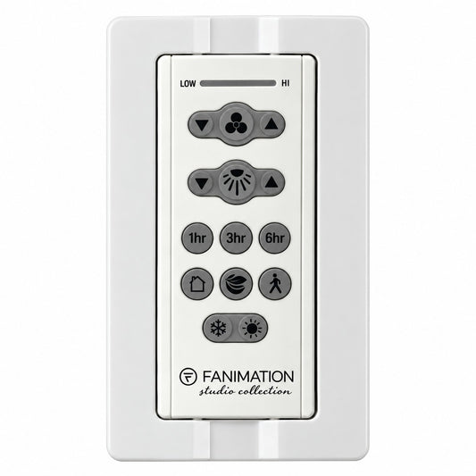 Fanimation TR305S handheld ceiling fan remote control, front view [Fanimation-TR305S|CUSTOM|1]