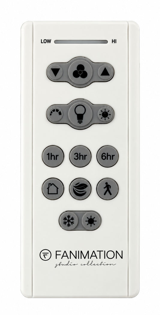 Fanimation TR305 handheld ceiling fan remote control, front view [Fanimation-TR305|CUSTOM|2]