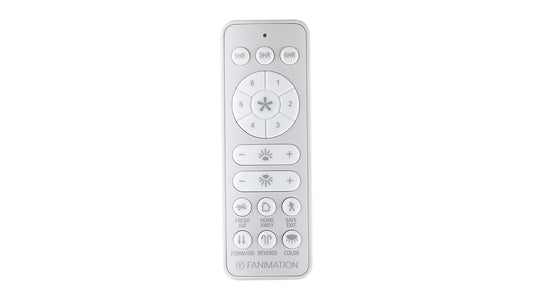 Fanimation TR361 Handheld Remote Control for TorchAire & TriAire Custom DC Ceiling Fans – 6‑Speed Fan, Reverse & Light Control with Wall Cradle Included