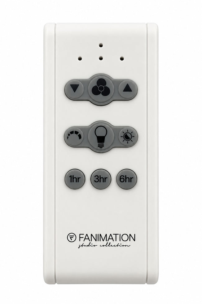 Fanimation TR800S handheld ceiling fan remote control, front view [Fanimation-TR800S|CUSTOM|1]