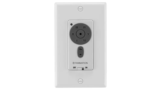 Fanimation 6-Speed Reversing DC Motor Fan & Light Wall Control with Infinite Light Dimming for Most Fanimation DC Ceiling Fans
