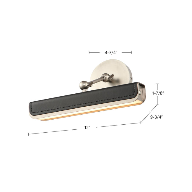Valise Picture LED Picture Light - dimension drawing 1 [Alora-PL307912ANTL|CUSTOM|1]