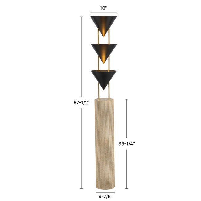 Versus 67" 3-Light Floor Lamp - dimension drawing [Alora-FL341367STA|CUSTOM|1]