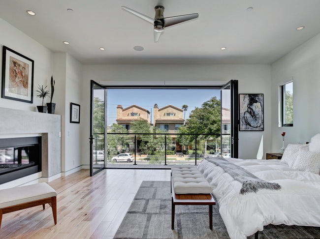 Modern Fan Co Velo DC 48" Flush Mount Ceiling Fan - Damp Rated - photo (Velo_Flush_159.jpg) [Modern Fan Co-VEL-FM-GW-48-WH-NL-WC|CUSTOM|2]