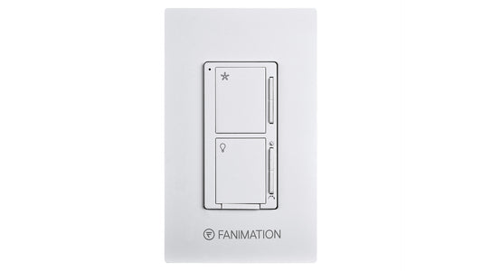 Fanimation AC Motor 3-Speed Wall Fan Control with CCT-Select Downlight Dimming and On/Off Rocker