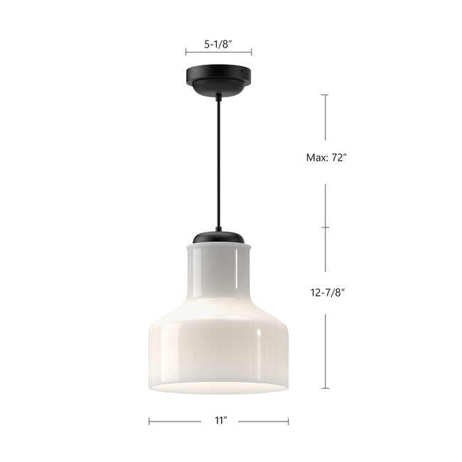 Westlake 11" Pendant - dimension drawing 1 [Alora-PD540411BNGO|CUSTOM|1]