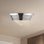 Willard 10" Flush Mount - room setting, Polished Nickel/Prismatic Glass [Alora-FM348010PNPG|CUSTOM|1]