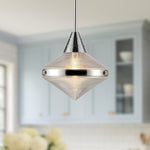 Willard Pendant - room setting, Polished Nickel/Prismatic Glass [Alora-PD348114PNPG|CUSTOM|1]