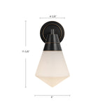 Willard Wall and Vanity Light - dimension drawing 1 [Alora-WV348106PNOP|CUSTOM|1]