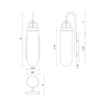 Lancaster Wall and Vanity Light - dimension drawing 2 [Alora-WV461101AG|CUSTOM|2]