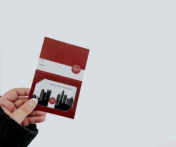 Lighting & Bulbs Unlimited Tangible Gift Card with Sleeve