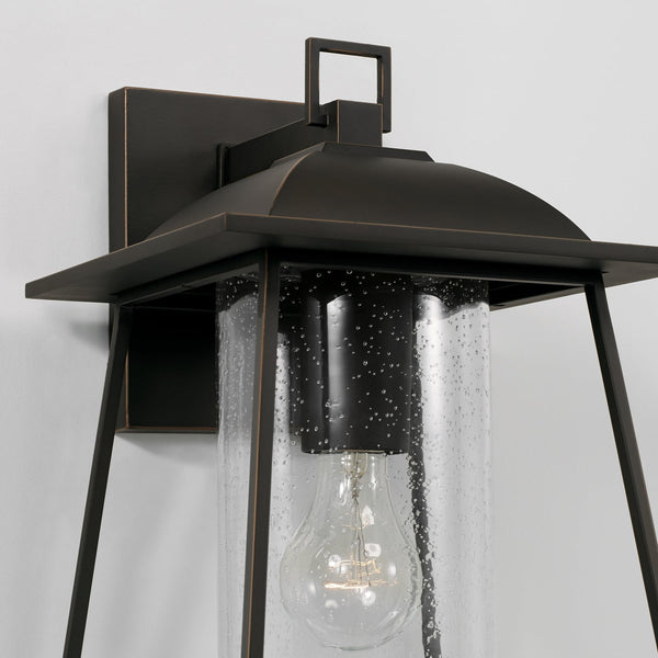 One Light Outdoor Wall Lantern from the Durham Collection in Oiled Bronze Finish by Capital Lighting (Final Sale)