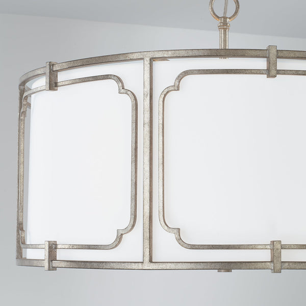 Four Light Pendant from the Merrick Collection in Antique Silver Finish by Capital Lighting (Clearance Display, Final Sale)