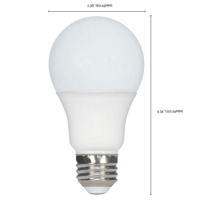 9.8 Watt (75 Watt Equivalent) Medium A19 120V LED 2700k Light Bulb by Satco