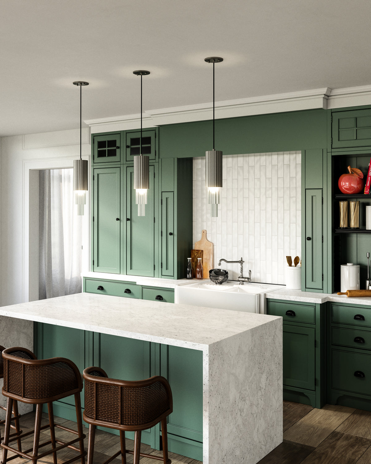 Bordeaux Cascading Pendant by Alora