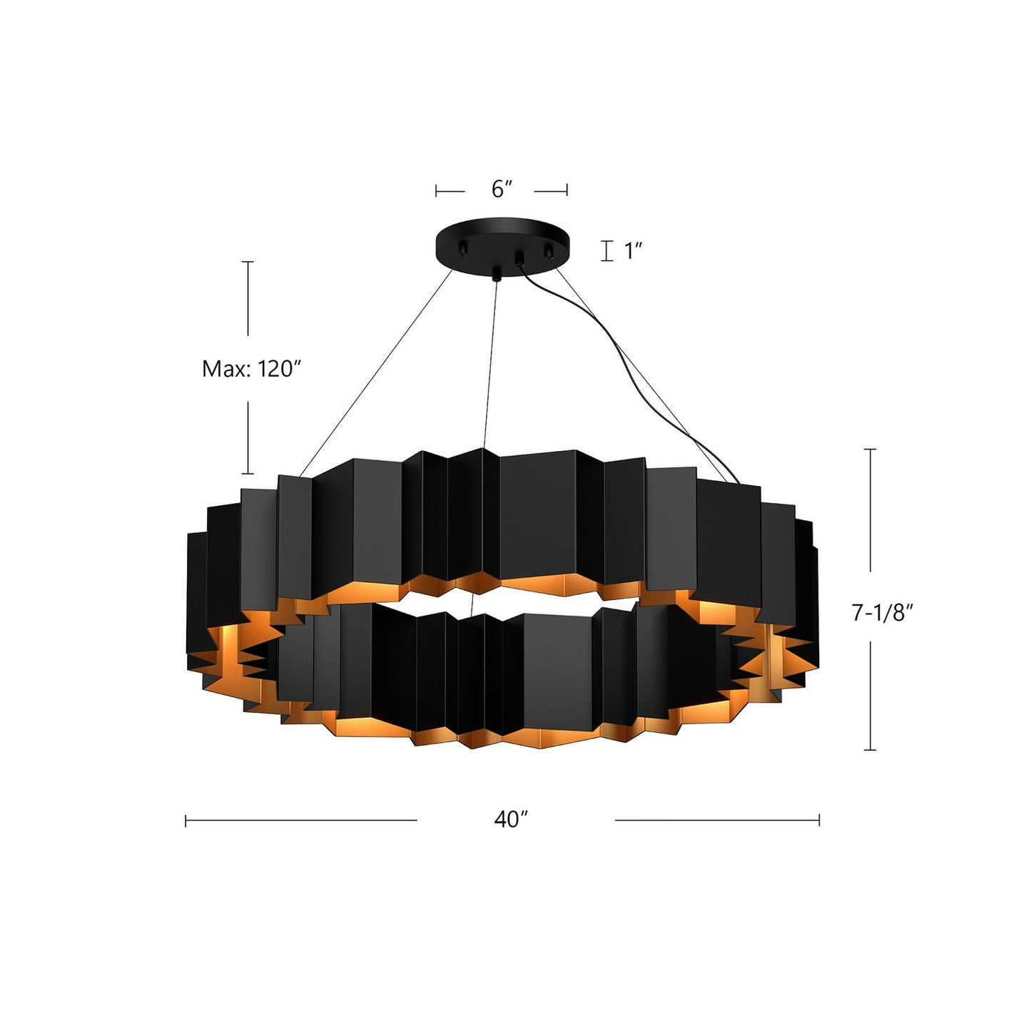 Kuzco Lighting-CH58040-BK/GD|ALT|2