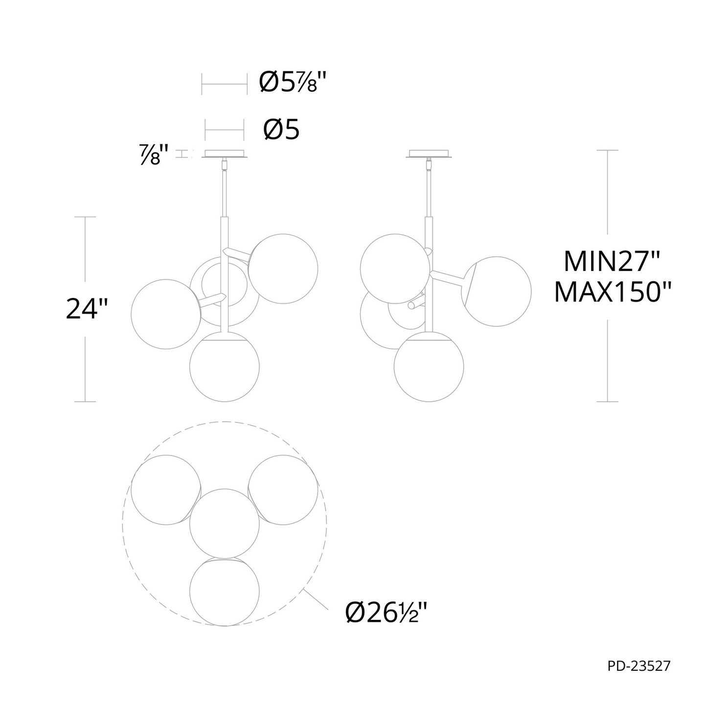 W.A.C. Lighting-PD-23527-27-AB|ALT|1