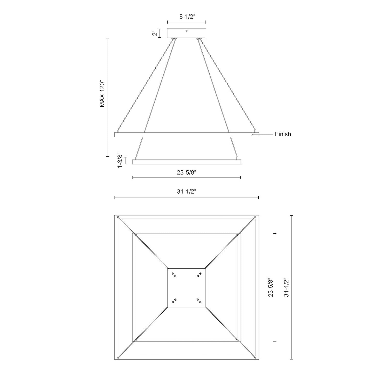 Kuzco Lighting-CH88232-BK-UNV-010|ALT|1
