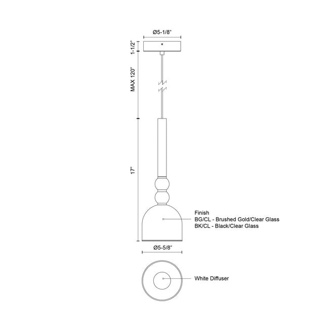 Kuzco Lighting-PD30505-BK/CL-UNV|ALT|2