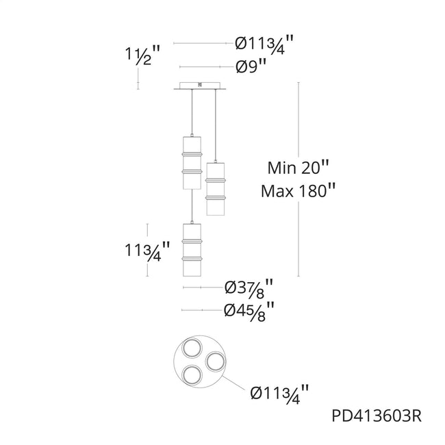 W.A.C. Lighting-PD413603R-TWA-BKSM|ALT|1