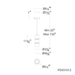 W.A.C. Lighting-PD413612-TWA-BKWT|ALT|1