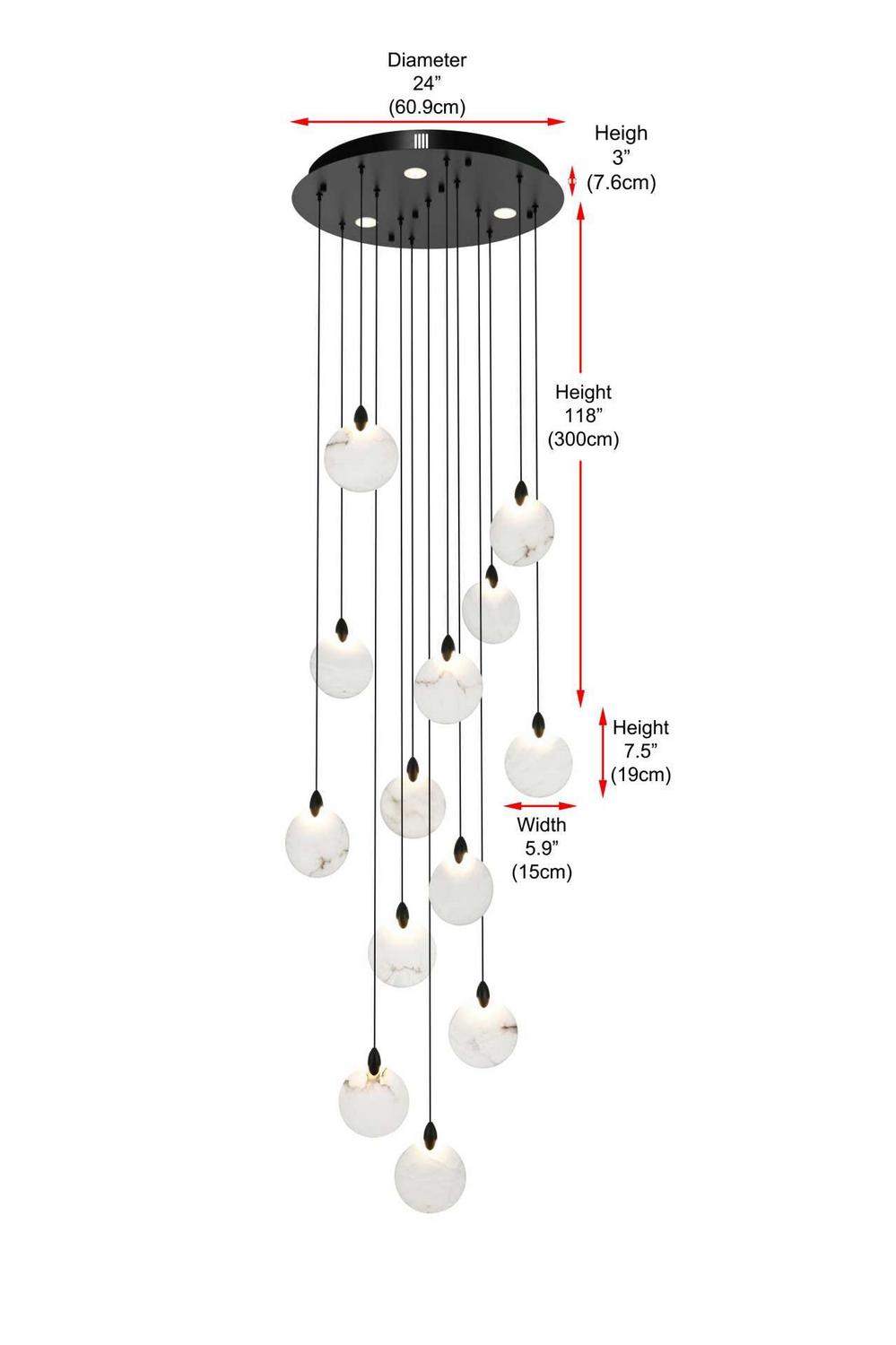 Elegant Lighting-1012D24BK-11ST|ALT|7
