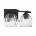 Glint 15.5" Wide 2-Light Vanity (2-Light Vanity - Dark Bronze with Clear and Clear Seeded Glass)