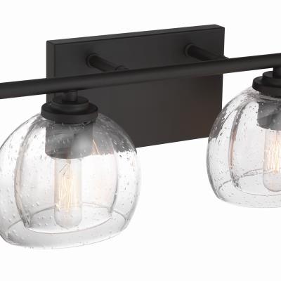 Glint 15.5" Wide 2-Light Vanity (2-Light Vanity - Dark Bronze with Clear and Clear Seeded Glass)