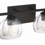 Glint 15.5" Wide 2-Light Vanity (2-Light Vanity - Dark Bronze with Clear and Clear Seeded Glass)