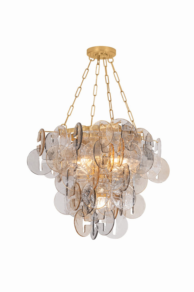 Aran Chandelier by Corbett Lighting - 9 Light (26.75"L x 26.75"W x 26.50"H) [Corbett Lighting-101-27-VGL|MAIN]