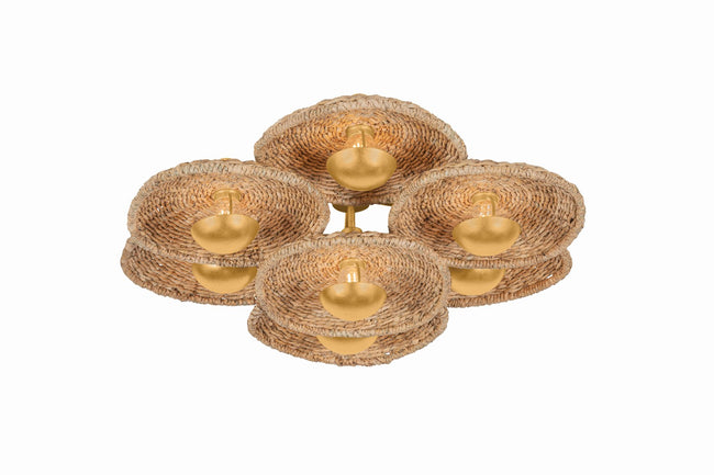 Colline Semi-Flush Mount Ceiling Light by Corbett Lighting - 7 Light (25.50"W x 8.50"H) [Corbett Lighting-596-26-VGL|MAIN]