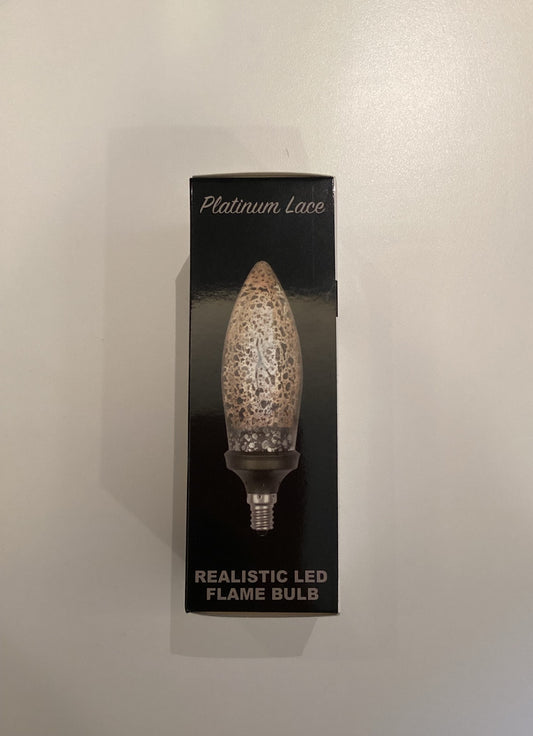 Platinum Lace LED Flame Bulb by The Coppersmith