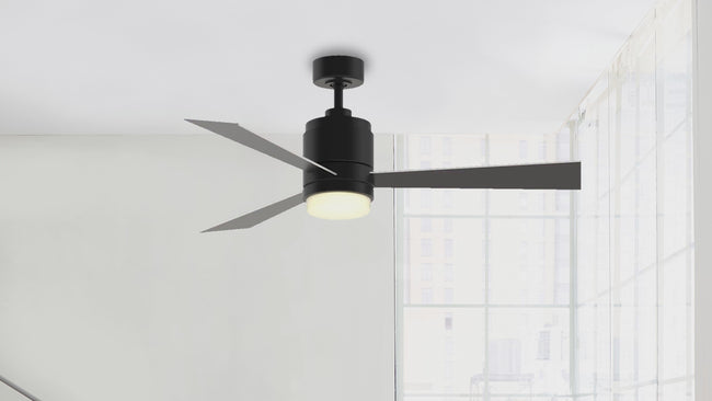 Fanimation LP8277LBL Pylon - 48 inch - BL with BL/SL Blades and LED LK: 360-degree spin video [Fanimation-LP8277LBL|CUSTOM|14]